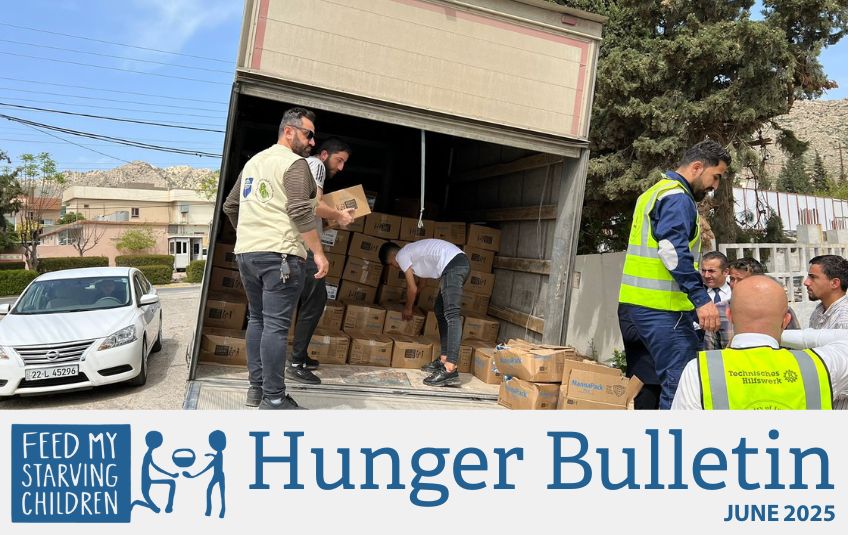 FMSC food being delivered on truck in Iraq.