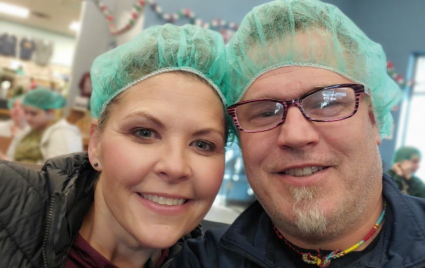 Troy Heller and wife volunteering at FMSC.