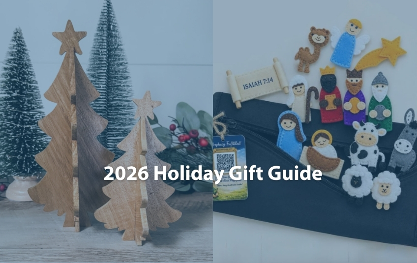 2026 Holiday Gift Guide wooden Christmas trees and felt Christmas story for kids